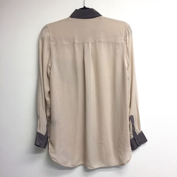 ALEX & ELI NYC Vintage Silk Georgette Button Front Blouse M - Picture 3 of 9